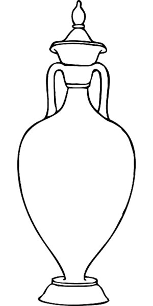 Амфора ваза древней Греции контур