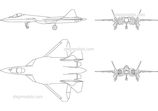 Силуэты самолетов Су 57 с ни ЗУ