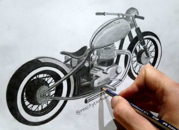 Мотоцикл эскиз Харлей