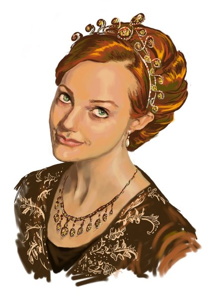 Портрет Хюррем Султан карандашом