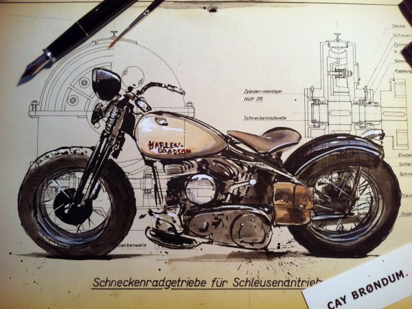 Чоппер карандашом