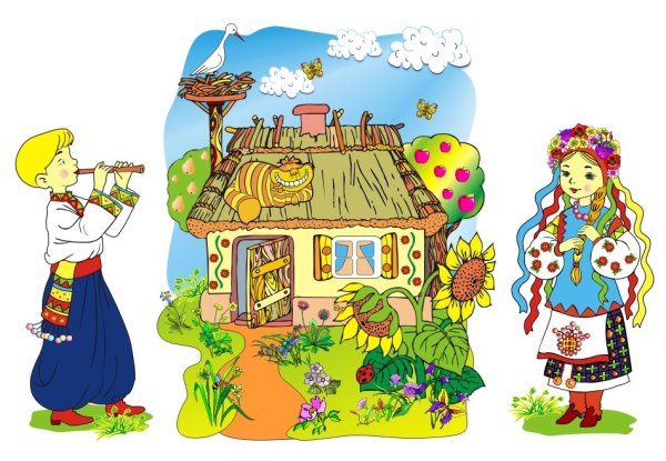 Хата расписанная Петриковской росписью