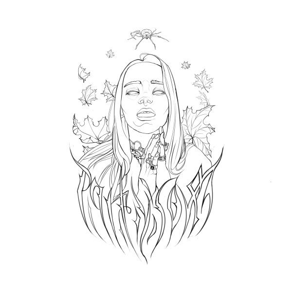 Клава Кока портрет карандашом