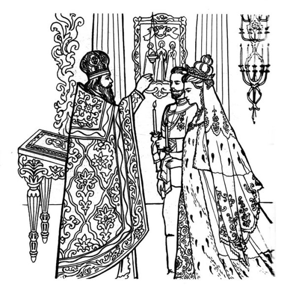 Венчание рисунок