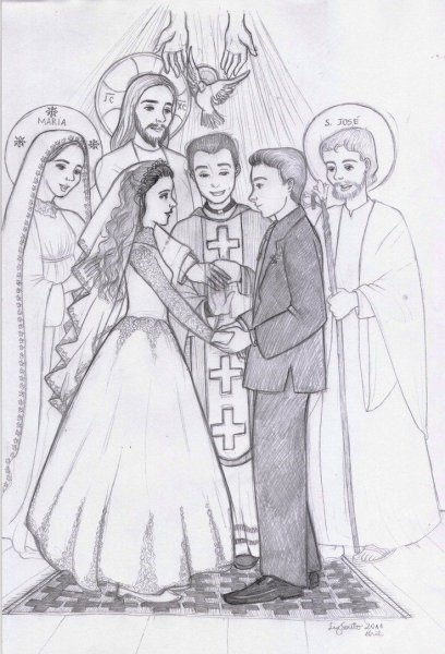 Венчание рисунок