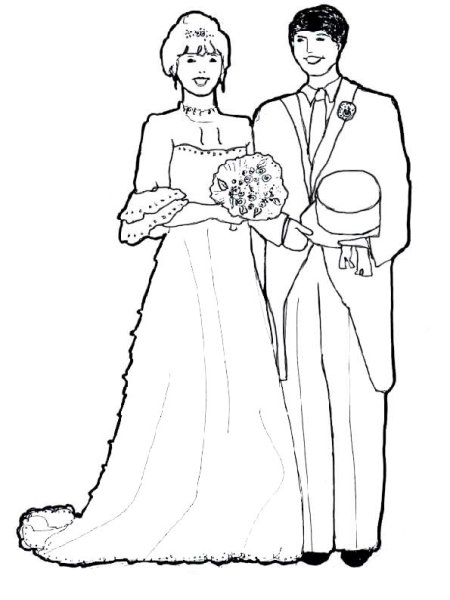 Свадьба рисунок карандашом