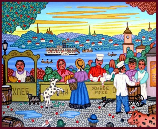 Базар иллюстрация