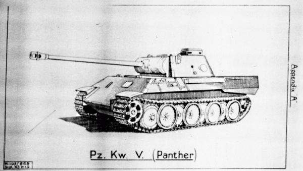 Пантера танк спереди карандашом