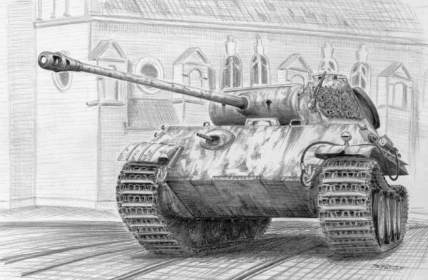Танк пантера в живописи