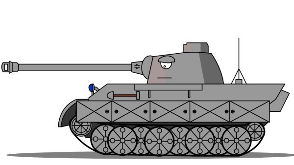 Пантера танк рисунок сбоку