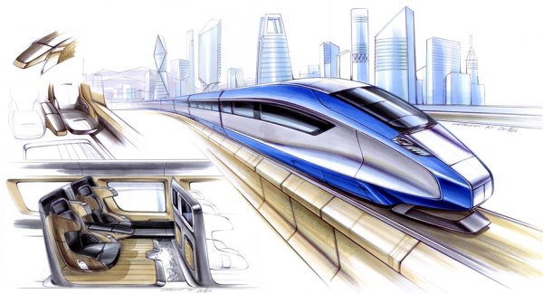 Скоростной поезд вектор