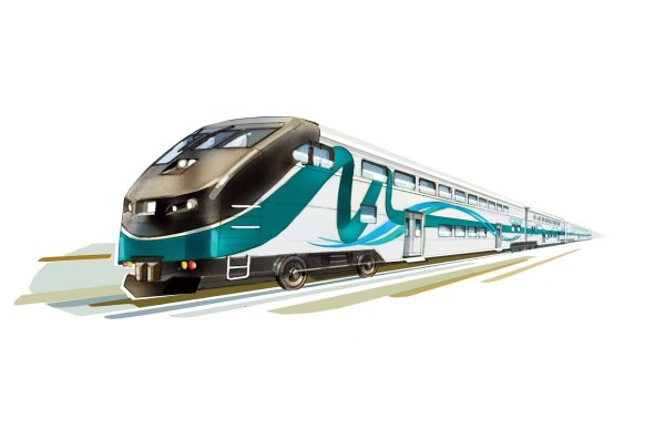 Поезд спереди вектор