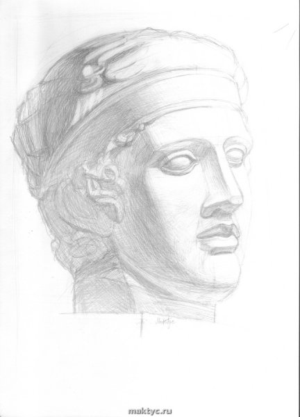 Гефестион гипсовая голова