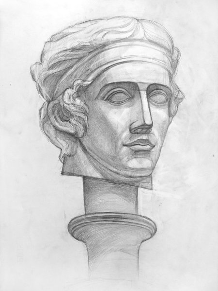 Академия Штиглица гипсовые головы