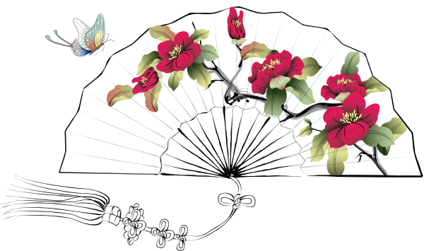 Веер раскраска