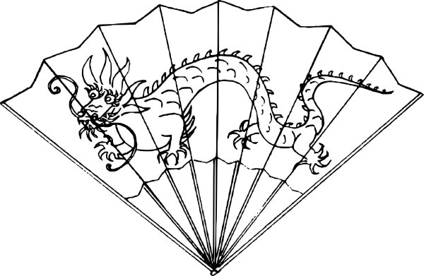 Рисование японского веера