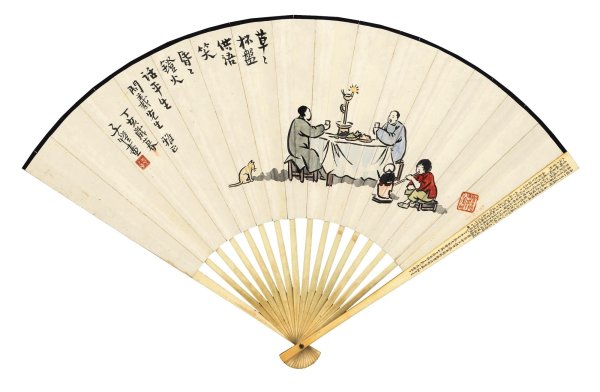 Рисунок для веера в японском стиле