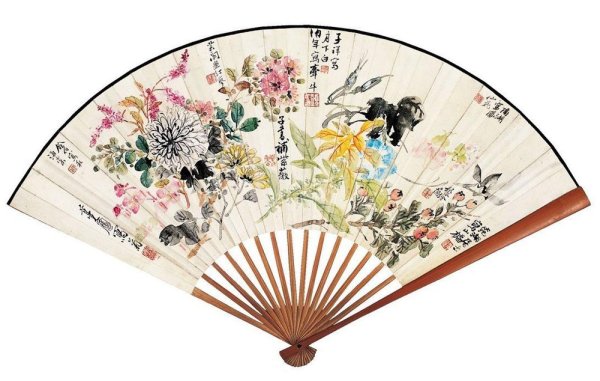 Японские узоры для веера
