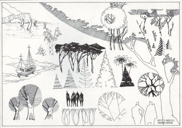 Архитектурная Графика антураж и стаффаж