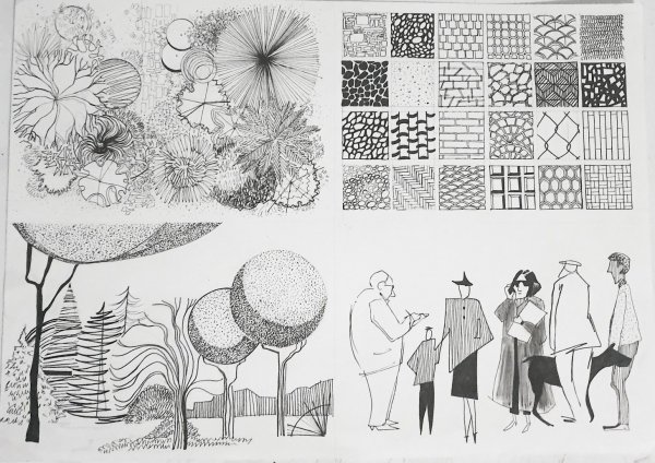 Антураж стаффаж в линейной графике