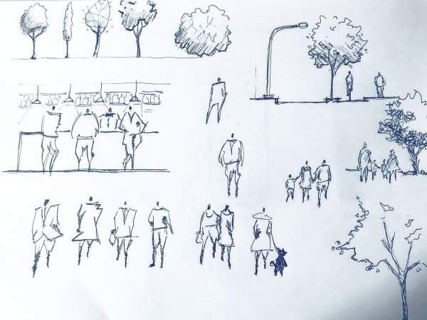 Стаффаж архитектурная Графика