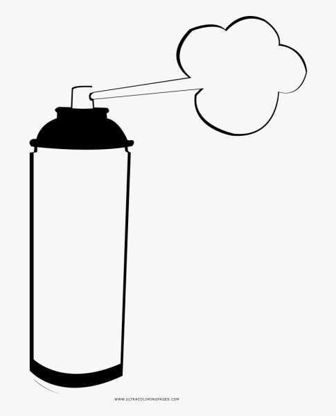 Баллончик с краской без фона