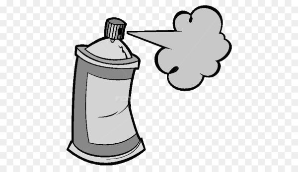 Красный баллончик с краской