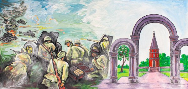 Картина на тему оборона Могилёва