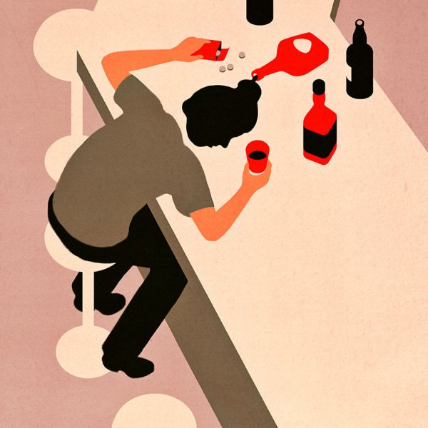 Алкоголизм иллюстрации