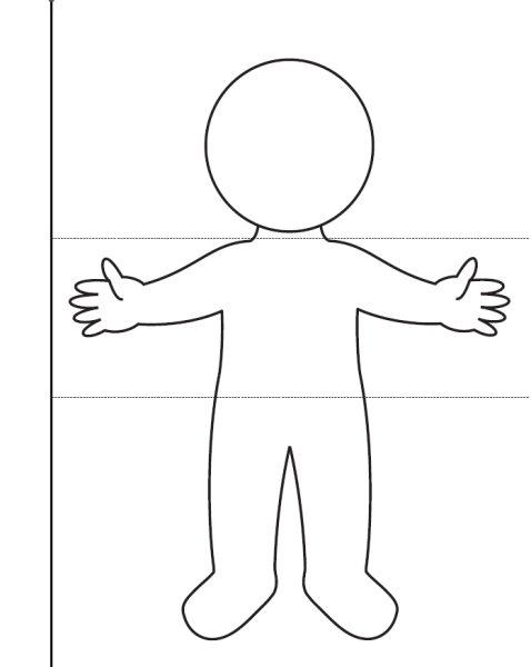 Шаблон человека для детей