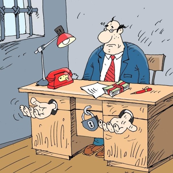 Взяточник карикатура