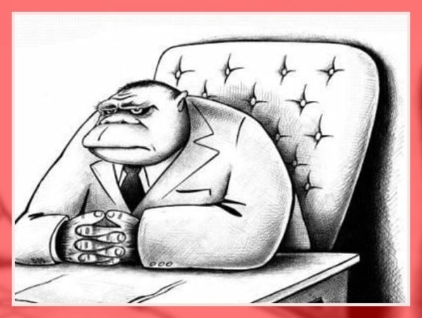 Толстый чиновник карикатура