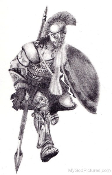 Арес Бог войны рисунок