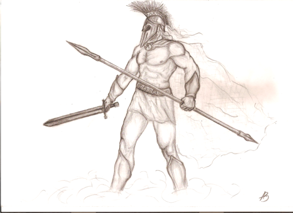 Бог Арес рисунок