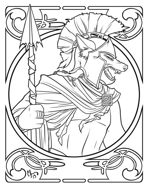 Арес Бог черно- белый