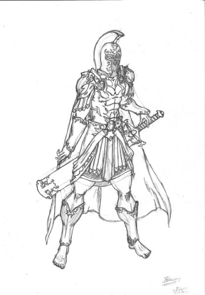 Раскраска боги древней Греции Арес