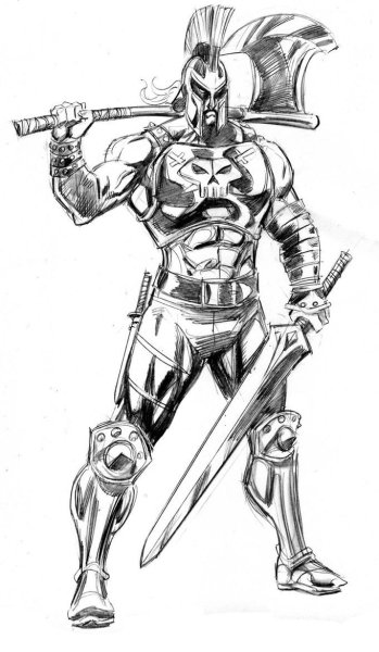 Арес Бог войны эскиз