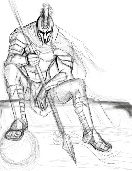 Бог Арес рисунок