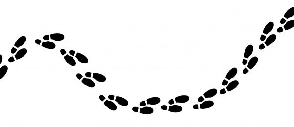 Следы на прозрачном фоне