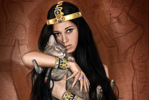 Рисунок Клеопатры в древнем Египте