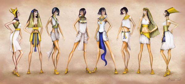 Нефертити Египет рисунок