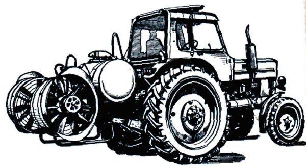 Раскраска трактор Беларусь МТЗ-82.1