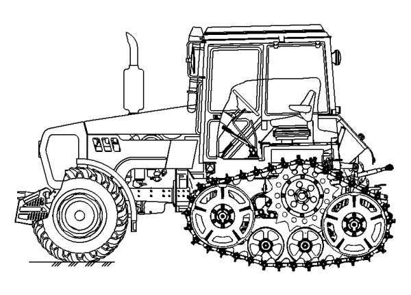 Трактор МТЗ 1221 вектор спереди