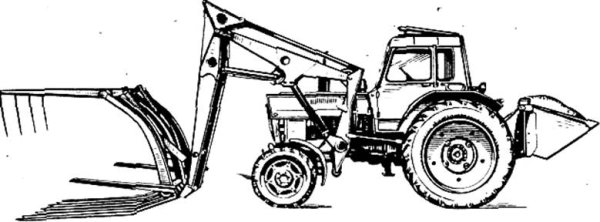 МТЗ 80 С ковшом спереди