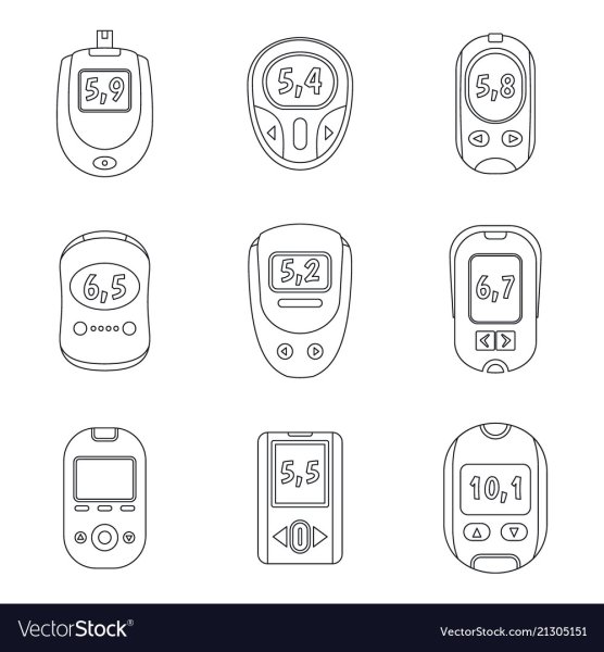 Значки на глюкометре