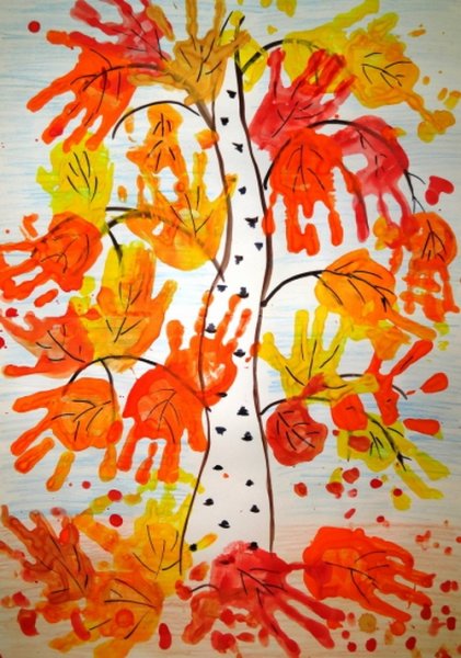 Коллективное рисование осень