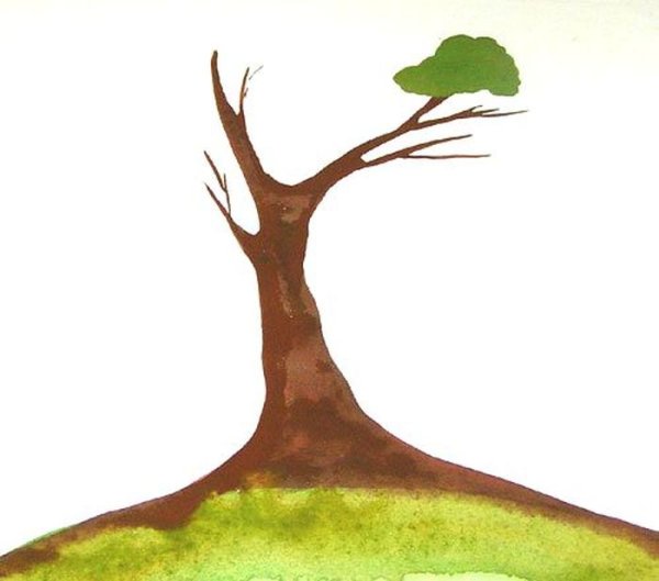 Зарисовка ствола дерева