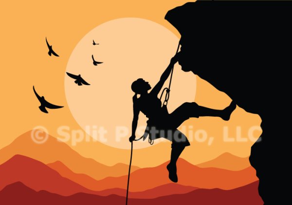 Скалолаз рисунок