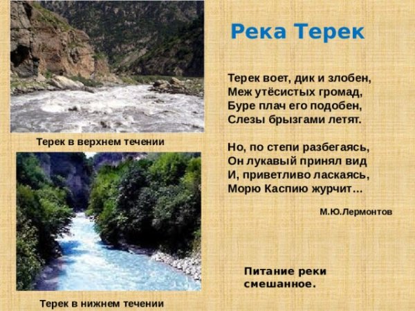 Река Терек 4 класс
