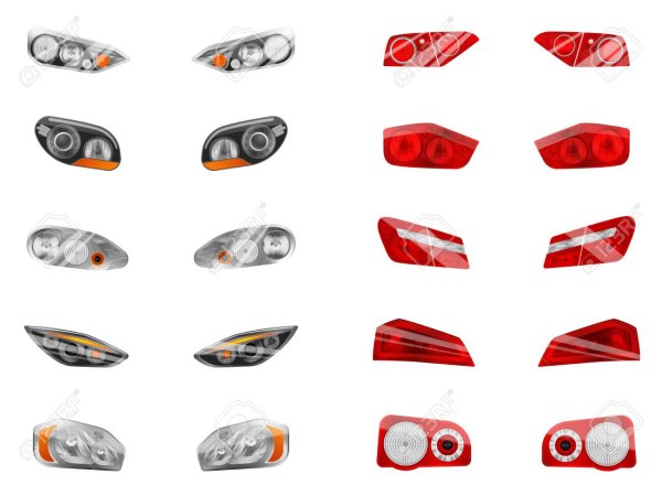 Векторные фары авто